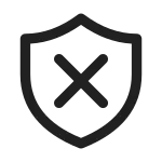 Shield Dismiss SVG Icon
